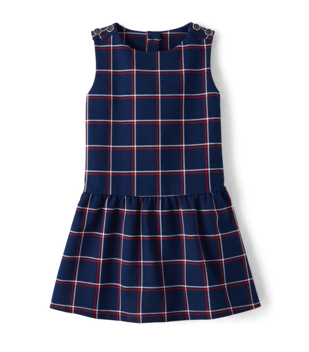 Gymboree NWT Girls Plaid Ponte Peplum Dress - Parisian Chic. Size 7